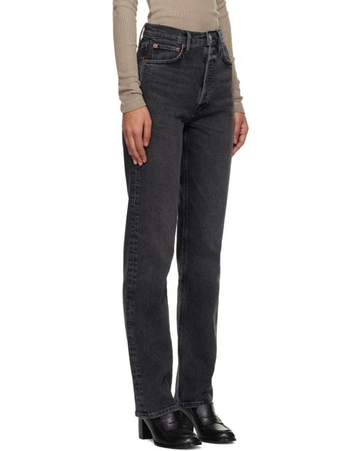 Agolde Gray 90S Pinch Waist Jeans