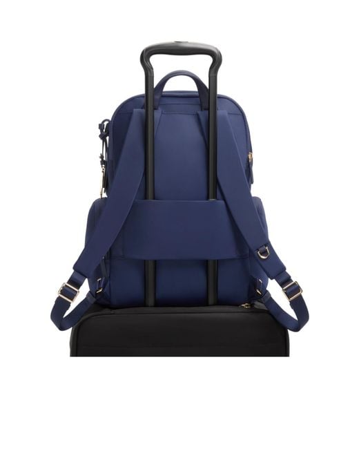 Tumi Blue Celina Logo-Plaque Zip-Fastening Backpack