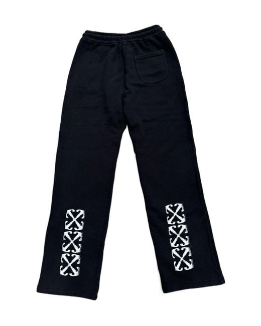Off-White c/o Virgil Abloh Blue Arrow Pattern Drawstring Joggers for men