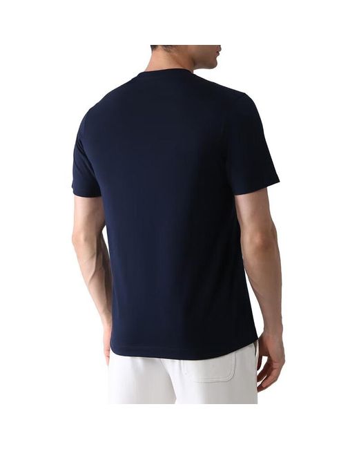 Paul & Shark Blue Logo T-Shirt With Round Neck Pattern for men