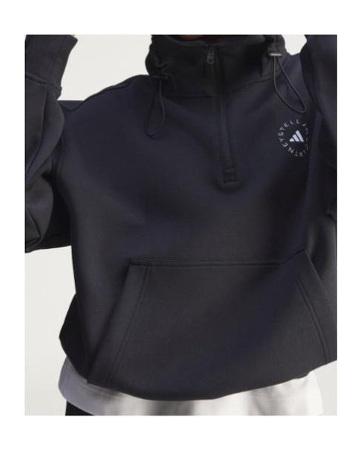Adidas By Stella McCartney Blue Half-Zip Hoodie