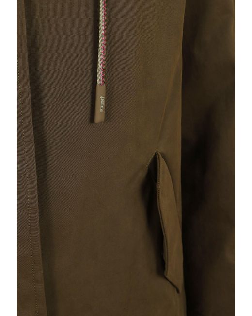 Herno Green Drawstring Hooded Down Jacket