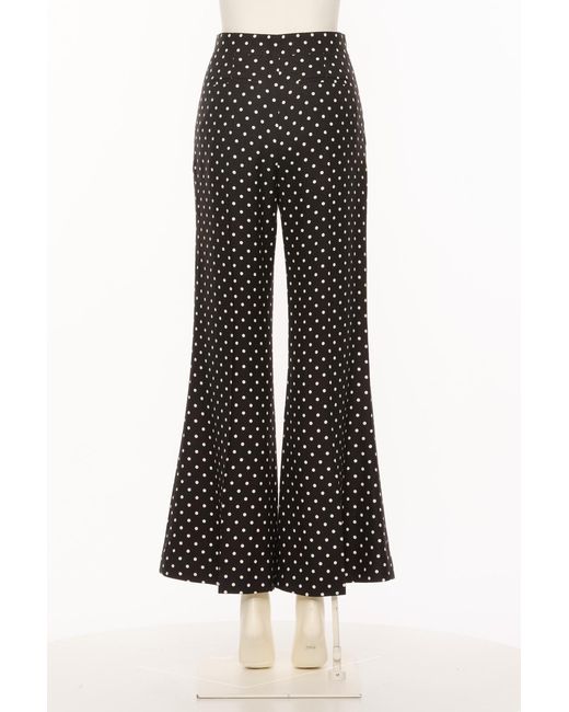 Valentino Black Polka Dot Printed Flared Pants