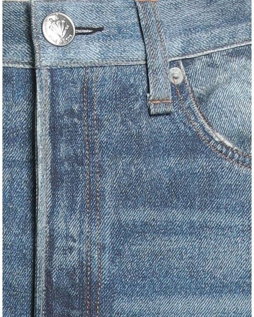 Rag & Bone Blue Denim Flare Skirt