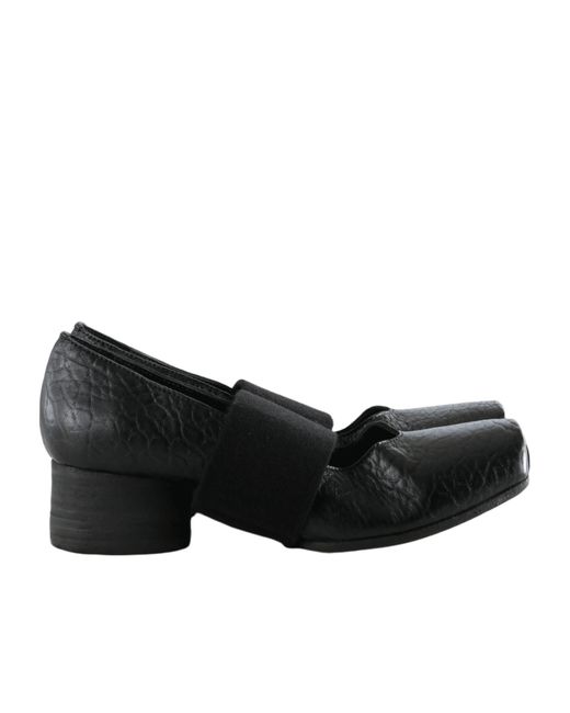 Uma Wang Black Square-Toe Ballet Flats