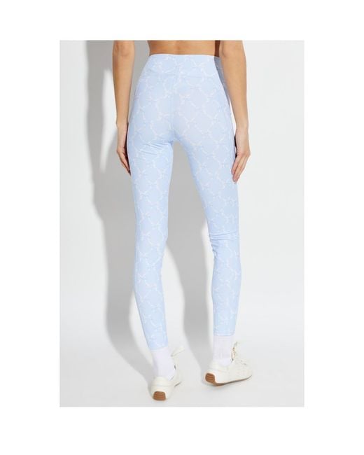 LoveShackFancy Blue Kimi High-Rise Performance Trousers