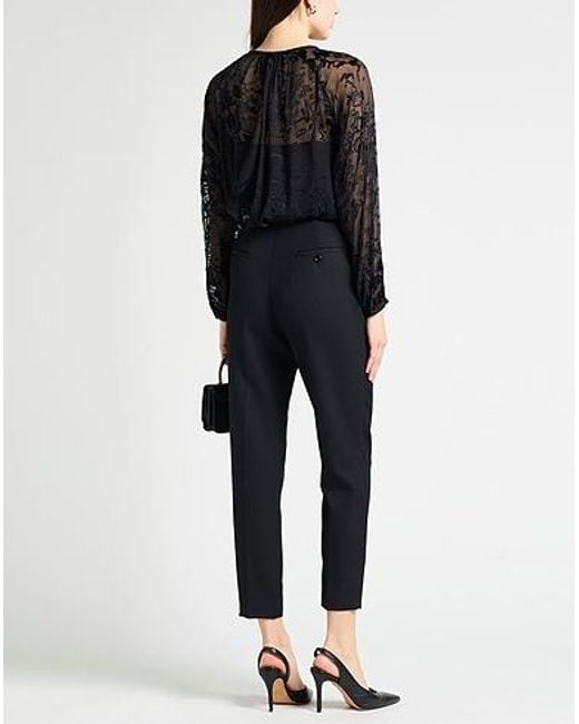 Rag & Bone Black Solid-Color Georgette Top
