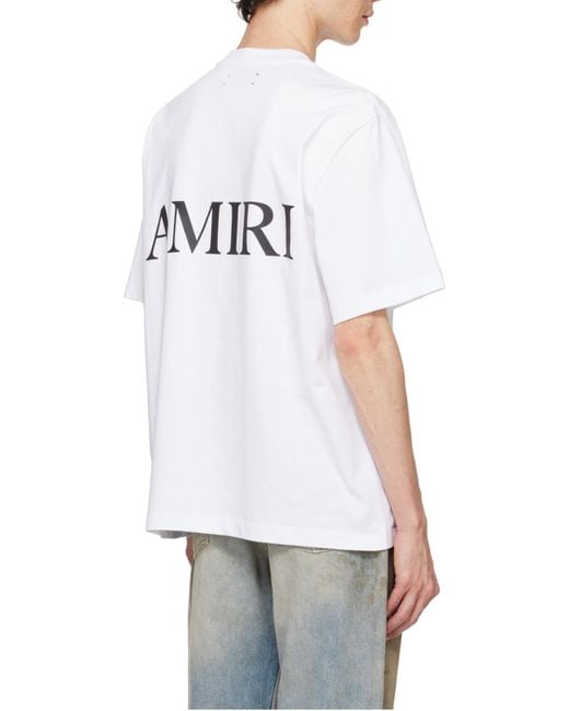 Amiri White Ma Core Logo T-Shirt for men