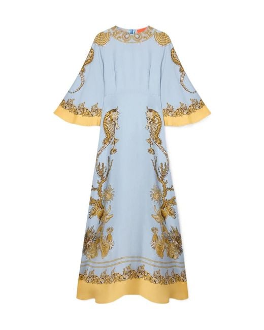 LaDoubleJ Blue Sorella Oceania-Print Dress
