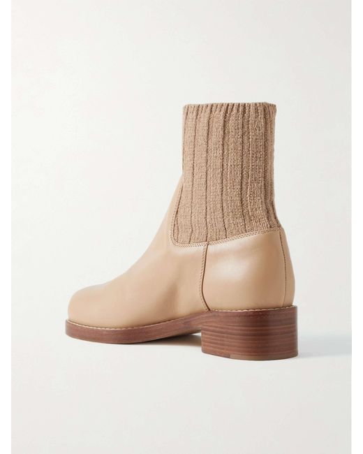 Gabriela Hearst Natural Round-Toe Ankle Boots