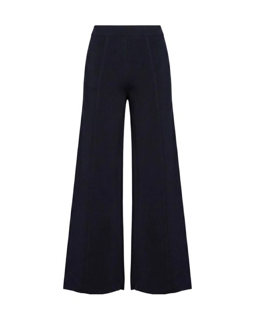 Max Mara Blue Loose Knit Casual Pants