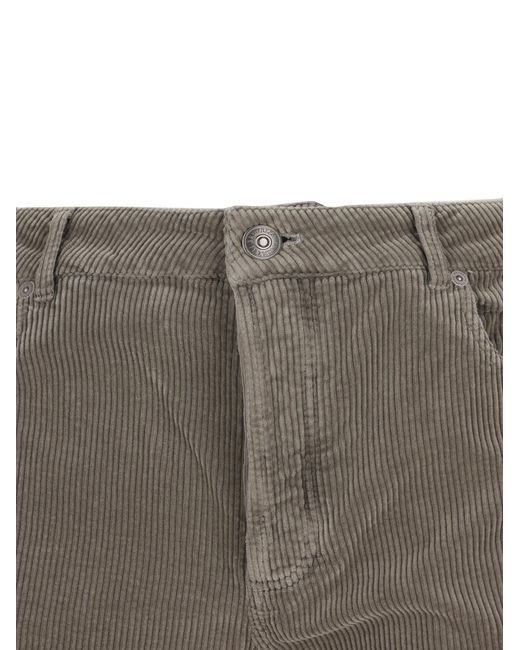 Brunello Cucinelli Gray Corduroy Pants for men