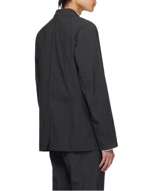 Veilance Gray Convex Wool Blazer for men