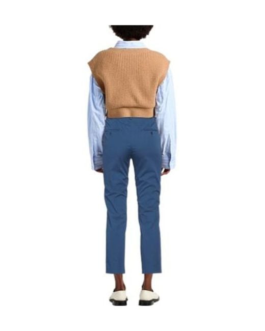 Weekend by Maxmara Blue Straight-Leg Trousers