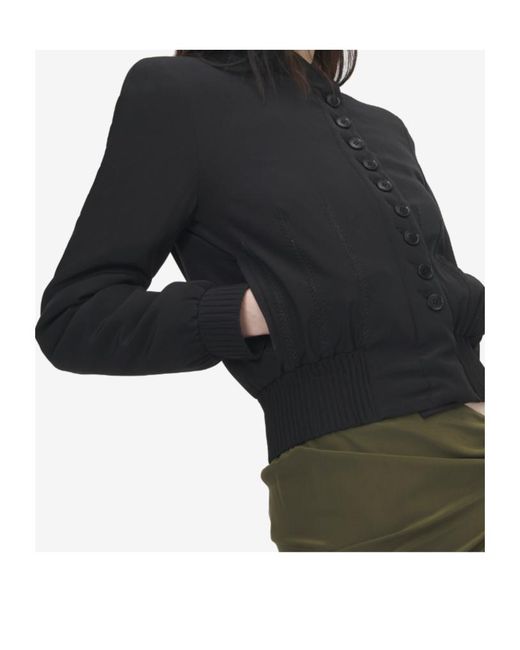 McQueen Blue Quilted Cropped Jacket