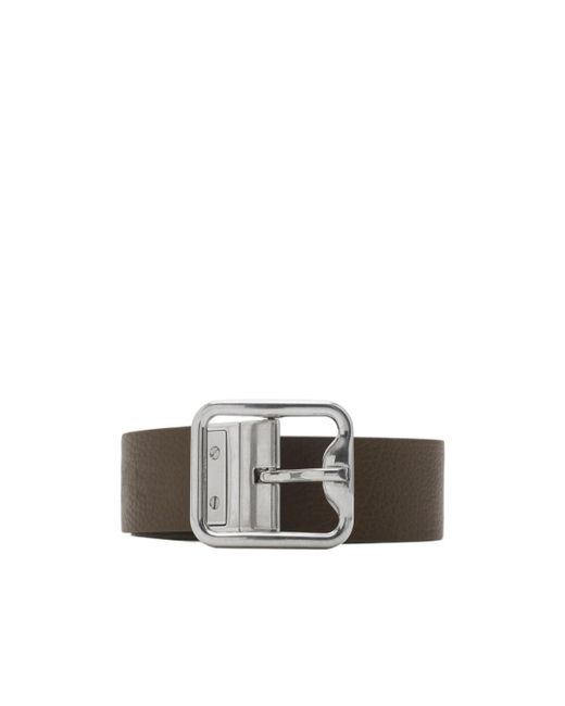 Burberry White Reversible Checked B Buckle Belt for men