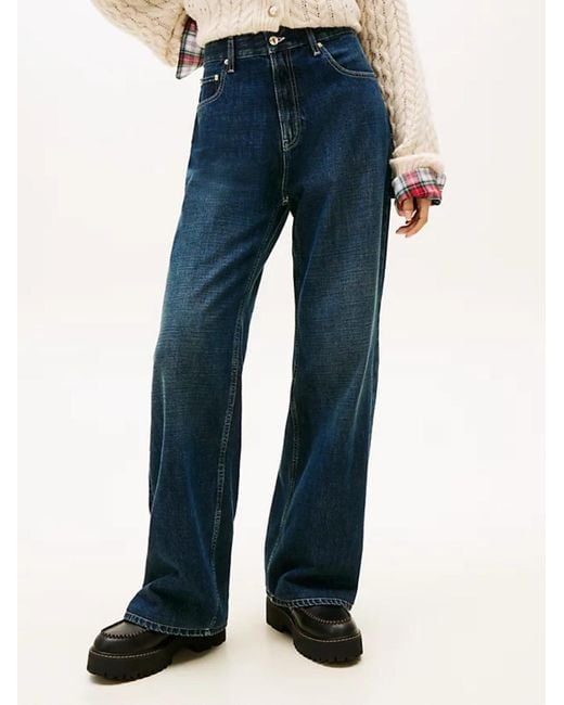 Tommy Hilfiger Blue Tommy Girl Low Rise Relaxed Straight Leg Jeans