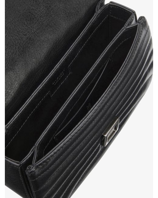 Givenchy Black Small 4G Plaque Quilted Shoulder Bag