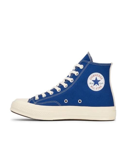 COMME DES GARÇONS PLAY Blue Logo Lace Up Casual Sports Shoes for men