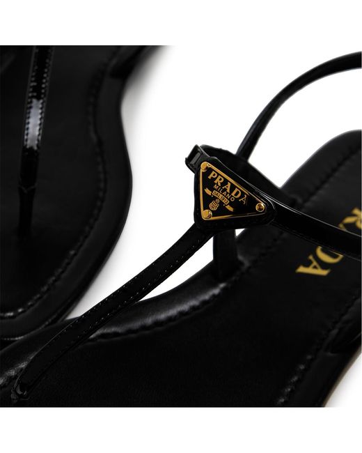 Prada Black Flip-Flop Flat Sandals