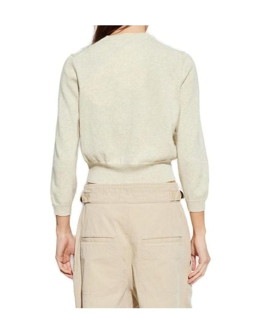 Isabel Marant White Isabel Marant Étoile Lona Crewneck Cardigan