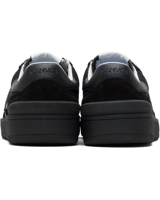 Lanvin Black Clay Mesh Sneakers for men