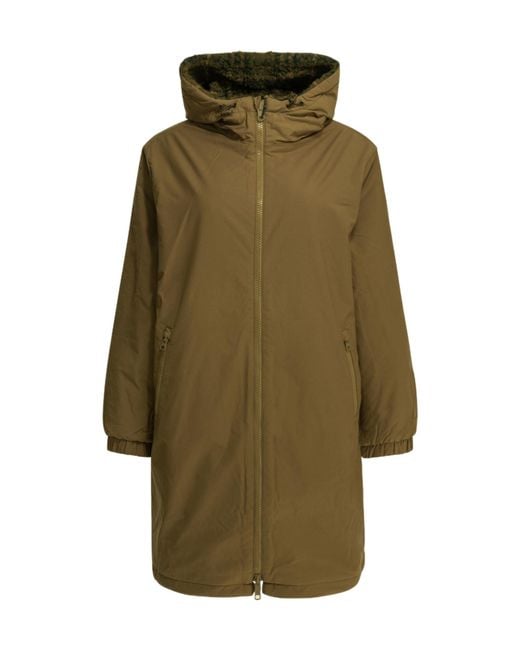 Filson Green Wooly Fleece Reversible Long Coat