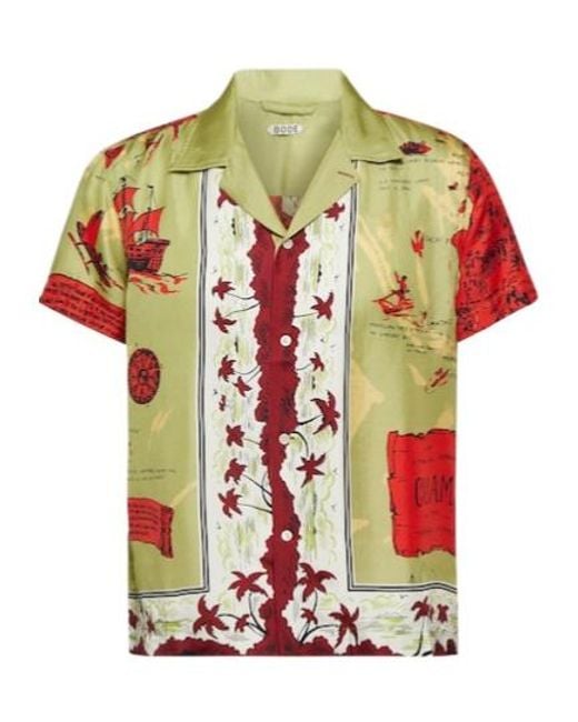 Bode Green Printed Shirt for men