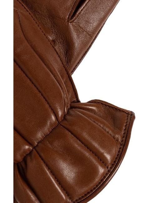 DSquared² Brown Quilted Gloves for men