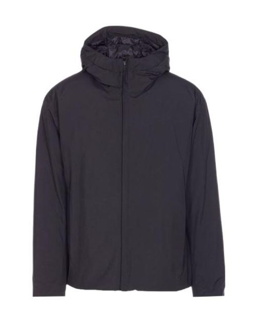 Herno Blue Hooded Zip-Up Jacket for men