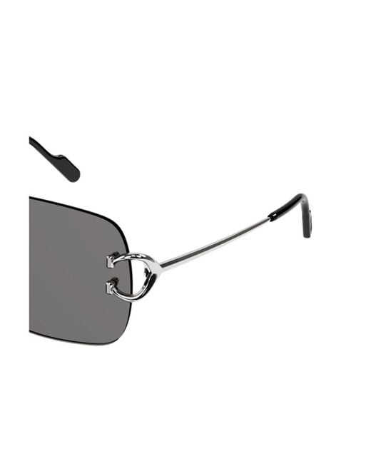 Cartier White Rectangular Sunglasses for men