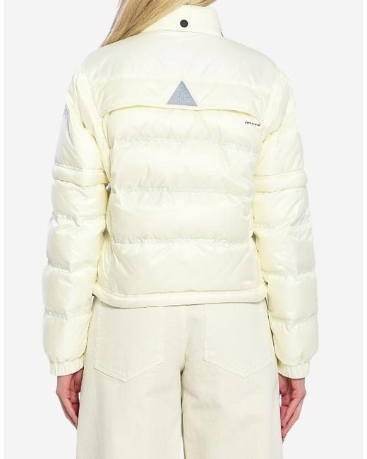 Moncler White Grenoble Day Namic Drawstring Hem Puffer Jacket