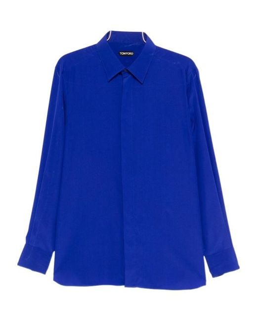 Tom Ford Blue Long Sleeve Shirt for men