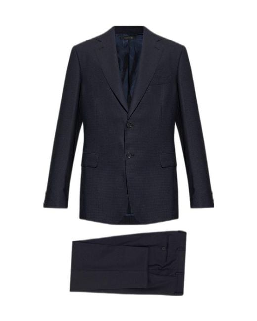 Brioni Blue Single-Breasted Wool Suit for men