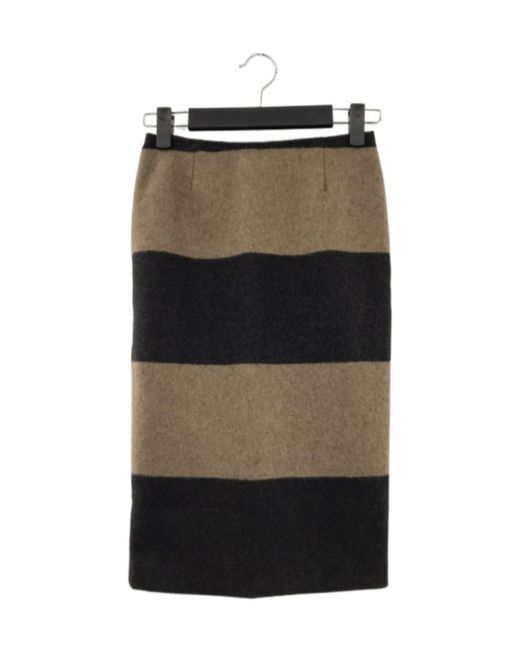 Max Mara Black Studio All-Over Dotted Pleated Skirt