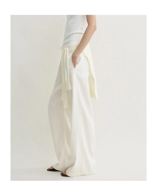 Totême  White Drawstring-Fastening Trousers