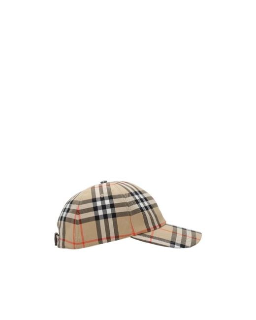 Burberry Multicolor Checked Visor Cap