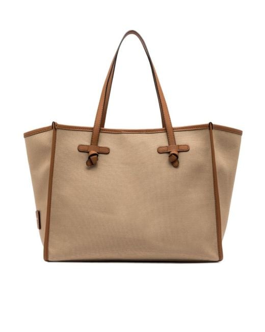 Gianni Chiarini Natural Marcella Logo Patch Tote Bag