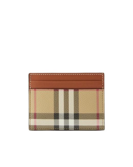 Burberry Brown Vintage Checked Open Top Cardholder