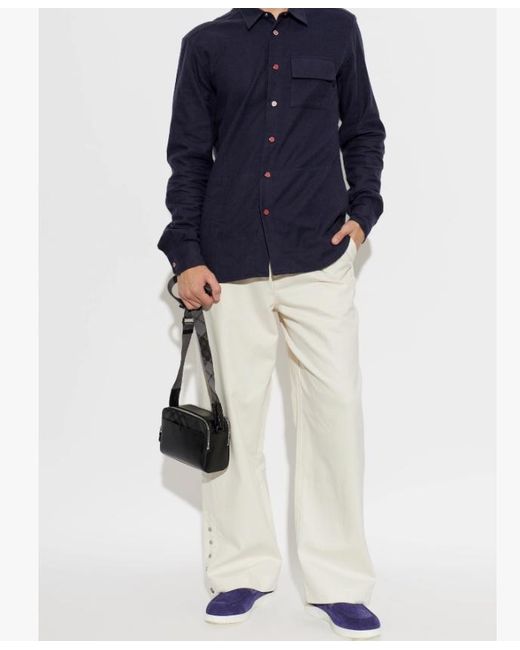 Kiton Blue Round-Toe Loafers for men