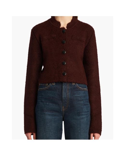 Khaite Black Ello Cropped Knitted Jacket