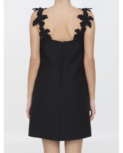 Valentino Black Crepe Couture Sleeveless Mini Dress