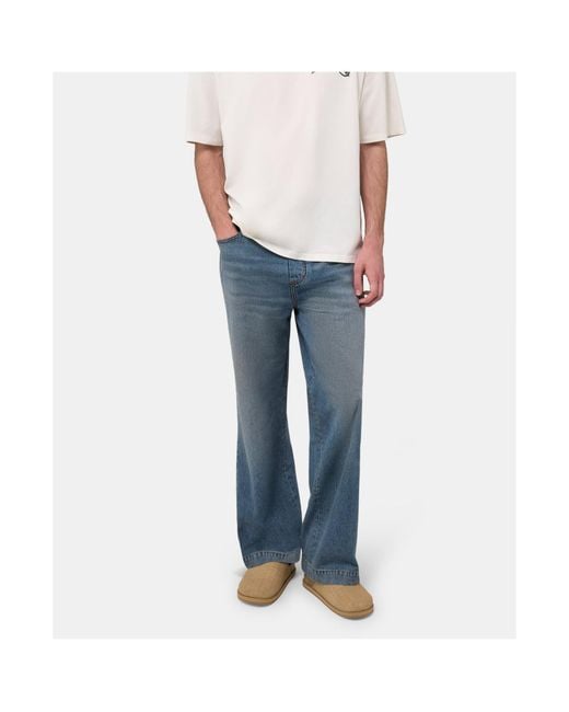 Amiri Blue Drawstring Wide-Leg Jeans for men
