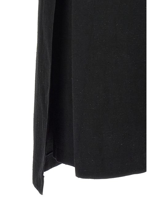 Loulou de Saison Black Atri Buttoned Midi Skirt