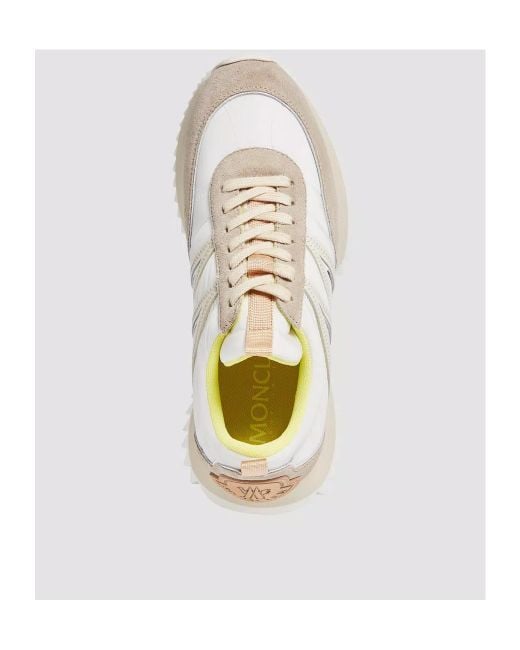 Moncler White Pacey Lace-Up Trainers