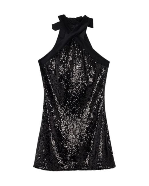 Jonathan Simkhai Black Isla Halterneck Mini Dress