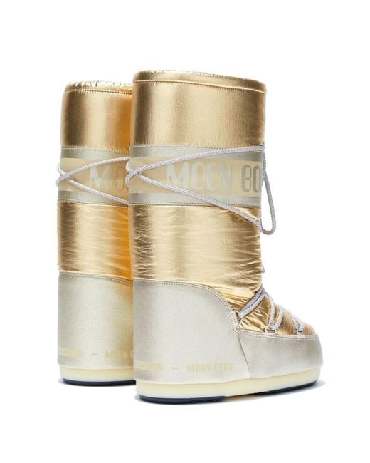 Moon Boot Natural Icon Metallic-Effect Snow Boots