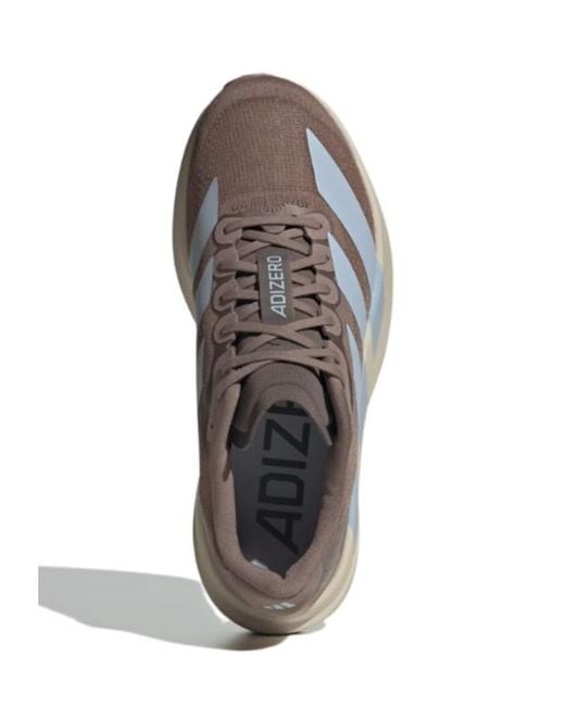 Adidas Originals Gray Adizero Evo Striped Panelled Sneakers
