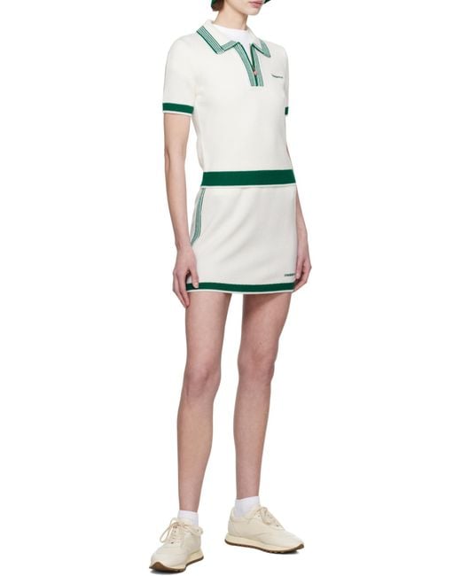 Casablanca White Knit Tennis Mini Skirt
