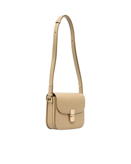 A.P.C. Natural Logo Printed Shoulder Bag
